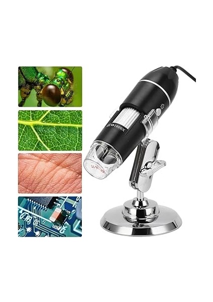 1600X Zoom 2mp USB Dijital Mikroskop 8 Ledli Kamera Saç, Cilt Analizi, Eğitim, Endüstriyel fırsatları