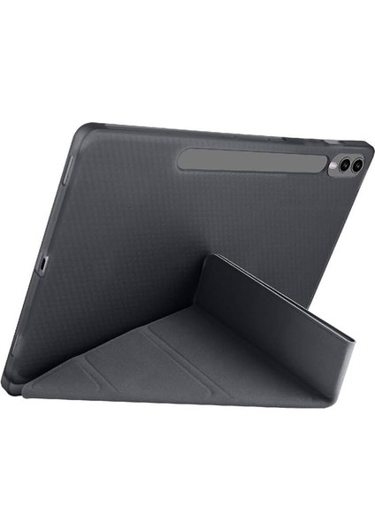 Galaxy Tab S10 Plus X820 12.4 Inç Uyumlu Tablet Kılıfı – Kalemlikli, Katlanabilir Smart Cover, Stand Özellikli, Darbe Emici Arka Koruma, Ince ve Hafif Tasarım (Siyah) modelleri