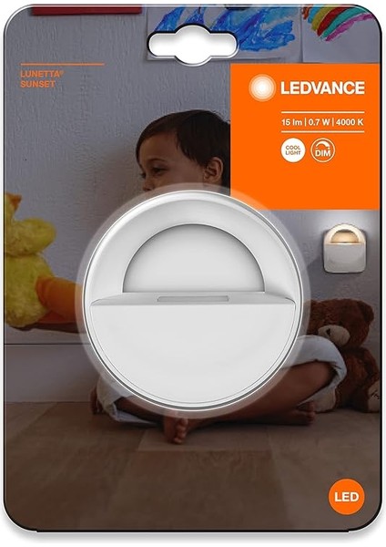 LED Soket Gece Lambası, 0,7 W, 15 Lümen, 4000 K, Lunetta Gece Lambası Kısılabilir, Dokunmatik Karartma Teknolojisi ile Soğuk Beyaz, 1 Adet fırsatları
