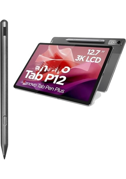 Tab P12 (12,7 Inç TB370FU) Için Dokunmatik Kalem, Stylus Kalem 4096 Level Manyetik Kalem, Palm Rejection, Tab Pen Plus