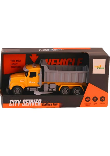 Limon C-003A Kamyon Sesli Işıklı Pilli 1:32 3+