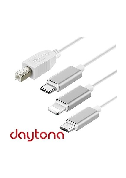 ADS-501 3ın1 USB B To Micro-Lightning-Type-C Telefon Bilgisayar Tablet Için Piyano Mıdı Org Elektrikli Piyano Konnektörü Çevirici Otg Kablo indirimleri