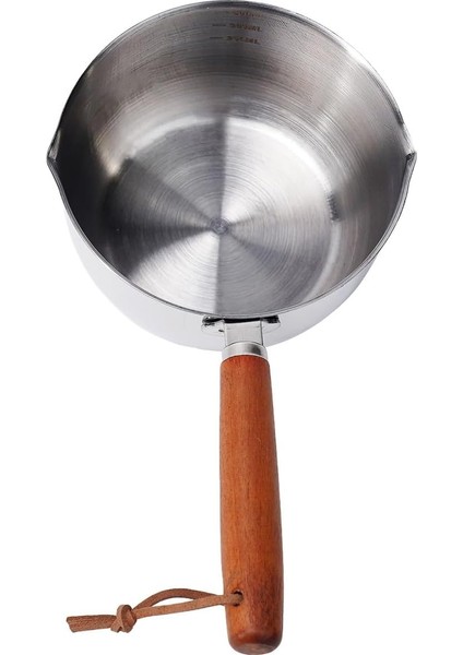Paslanmaz Çelik Mini Tencere Tereyağı Isıtıcı Tava Sos Tavası Rahat Kavrama Haşlamayı Önler Süt Tereyağı Isıtıcı Tencere Küçük Süt Tereyağı Eritme Tenceresi (500ML)