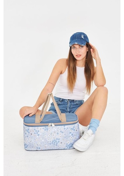 22 Litre Piknik/kamp Çantası Sepeti. Termal Termos Çanta (Sıcak-Soğuk Koruma Sağlar) Roza fiyatları