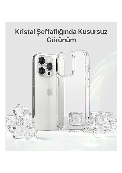 iPhone 13-14 ile Uyumlu Cyrstal Clear Şeffaf Silikon Kılıf Arkası Sert Polikarbonat Kenarları Yumuşak Tpu Silikon Premium Ultra Şeffaf Kılıf Kapak (Cyrstal Clear, 13-14) fırsatları