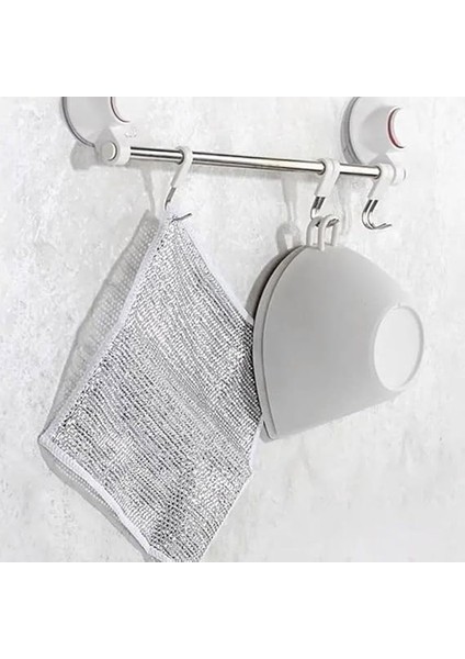 2024 5 Adet Inox Tel Bez Bulaşık Bezi - Zor Kir Bezi - Mutfak Banyo Bezi Çift Katlı Taraflı (20X20CM) modelleri