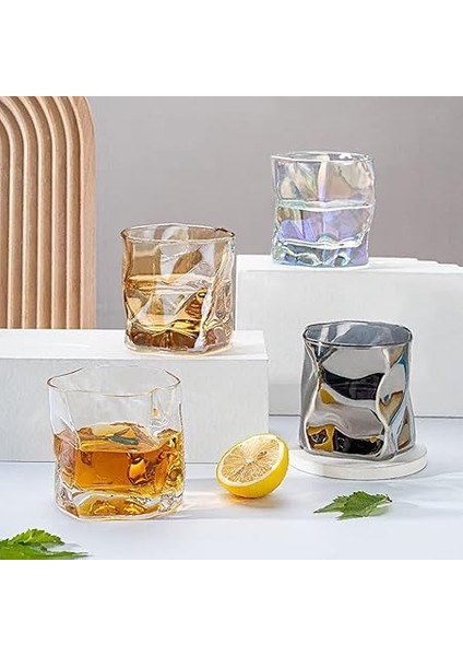 8.5x8.5cm Ev Cam Düzensiz Su Bardağı Viski Bardağı Bira Bardağı Kristal Kayalar Gözlük Viski Bourbon Cam Içme Likörü Irlanda Votkası Konyak (Çok Renkli) fiyatları