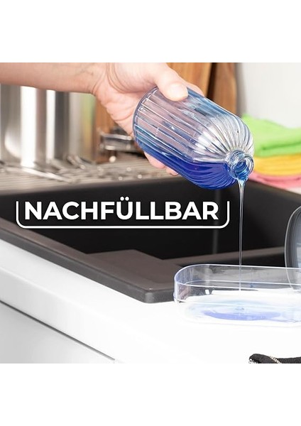 Pump Bulaşık Deterjanı Dispenseri, Sünger Tutuculu, Mutfak Için Pratik 2'si 1 Arada Çözüm, Tek Elle Kolay Dozaj Için Entegre Sabunluk, Sağlam ve Uzun Ömürlü Tasarım indirimleri