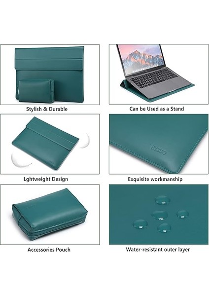 13,3-14 Inç Dizüstü Bilgisayar Kılıfı Çanta Kuzu Derisi Dizüstü Bilgisayar Kılıfı Stant Fonksiyonlu Compmacbook Pro 14 M2/m1 A2779 A2442 2023-2021, 13,5 Surface Laptop 5, Hp Spectre X360 13/envy modelleri