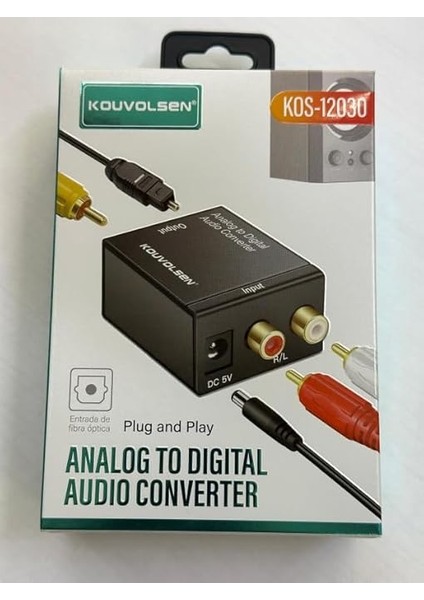 Dijital Çevirici Rca Optik Çevirici Analog Optik Çevirici