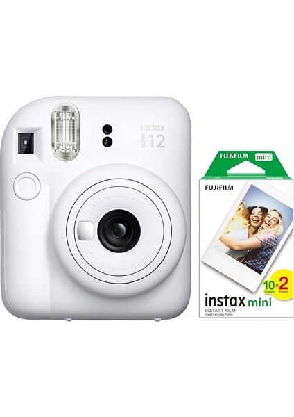 Mini 12 Beyaz Fotoğraf Makinesi ve 20'li Mini Film