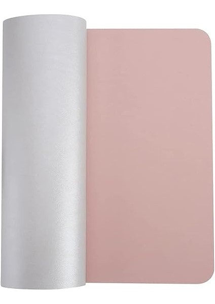 Çift Taraflı Fare Altlığı, Ultra Ince Pu Deri Fare Altlığı Mat Su Geçirmez Çift Taraflı Masa Pedi Ofis, Ev Masaüstü, Dizüstü Bilgisayar, Pc Için (Pembe&amp;silver, 120 x 60 Cm) fiyatları