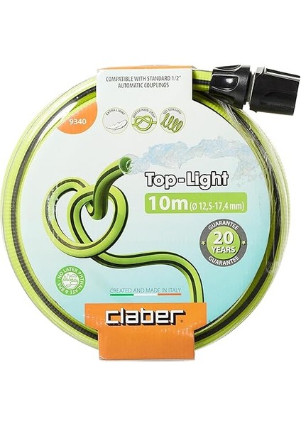 9340 Toplight Hortum, 10 Metre ½ Inç Hortum, 2 Adet Otomatik Bağlantı Elemanı Ile Birlikte fırsatları