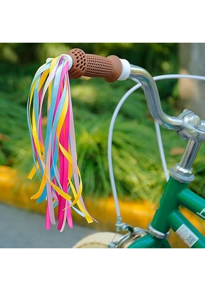 Renkli Bisiklet Püsküller Şerit Moda Bisiklet Gidon Flamalar Komik Çocuklar Çocuklar Için Süsler B fırsatları