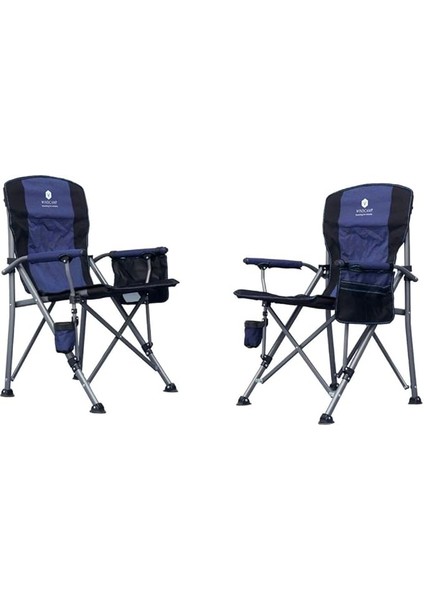 Lux Mavi 2'li Kamp Sandalyesi