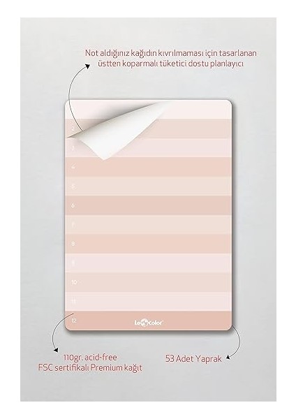 Color Numaralı Planlayıcı Blok Naturel fiyatları