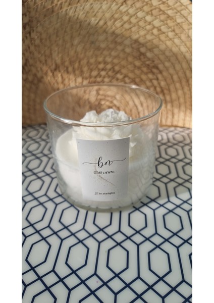 Şakayık Çiçekli Soyavaks Vazo Mum