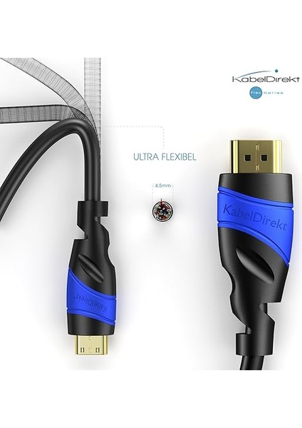 – 3m – Mini-Hdmı Kablosu (Hdmı/mini-Hdmı, Iki Yönlü – Ultra Hd Için 4 K @ 60Hz – Ethernet ile Yüksek Hız, Tabletler/fotoğraf Makineleri/kameralar Için, Siyah) modelleri