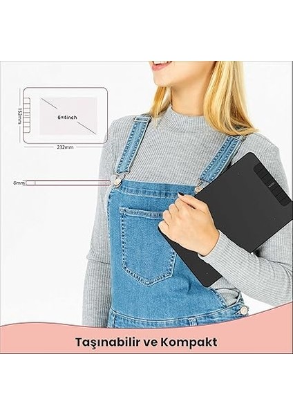 VK640 6x4" 6 Kısayol Tuşlu Grafik Tablet+Kalem indirimleri