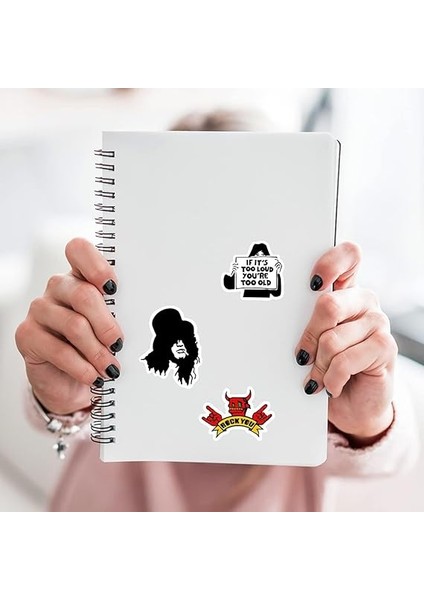 Çıkartma Seti 100 Adet Rock Band Punk Çıkartma Heavy Metal Punk Müzik Bandı Su Geçirmez Vinil Çıkartma Bomba Otomobil, Motosiklet, Kaykay, Scooter, Dizüstü Bilgisayar, Bavul, Kask Için modelleri