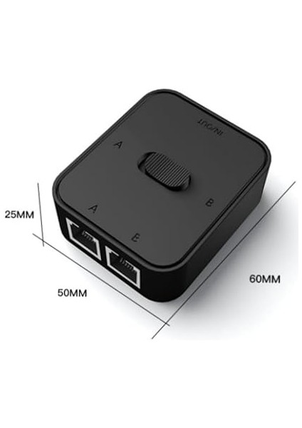 4146 2 Port RJ45 Ethernet Switch Çevirici Çoklayıcı 2 Portlu Manuel Ağ Anahtarı: 1000MBPS Hız Desteği ile 2 Giriş 1 Çıkış Veya 1 Giriş 2 Çıkış Kullanımı Ağa Herhangi Elektriksel Parazit Olmaz indirimleri