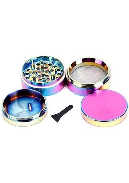 63 mm 4 Katmanlı Mıknatıslı Çinko Alaşım Herbal Grinder Baharat Bitki Ot Tütün Öğütücü Renkli modelleri