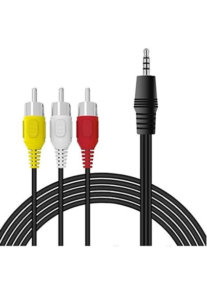 4824 3.5 mm Stereo To 3 Rca Dişi Tos Çevirici Dönüştürücü Ses Kablosu
