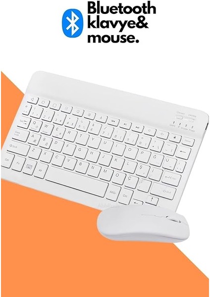 Kablosuz Klavye ve Mouse Seti Bluetooth'lu Şarj Edilebilir Windows&amp;ios&amp;android&amp;telefon&amp;tablet Uyumlu Beyaz fiyatları