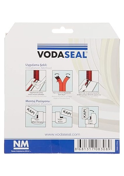 53.01.049 Kapı Pencere Izolasyon Bandı, Kauçuk Profil, Kendinden Yapışkanlı, Beyaz fiyatları