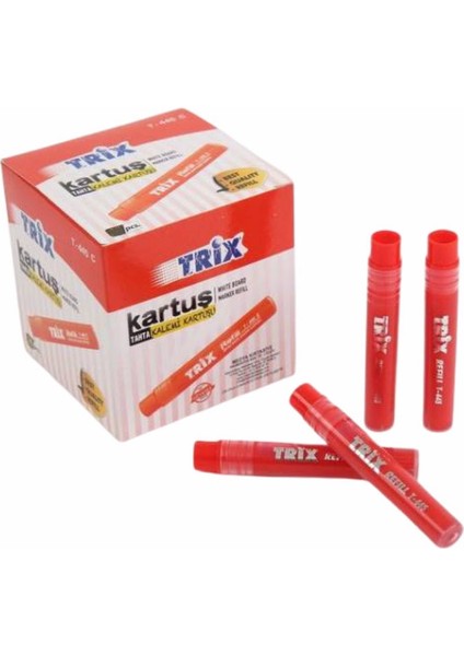 Trix T-445 C Kırmızı Tahta Kalem Kartuşu 24 Lü