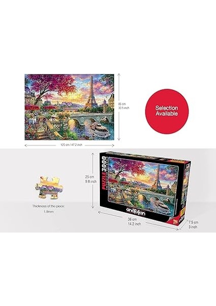 Puzzle - Pariste Bahar / 3000 Parça, #4919 modelleri