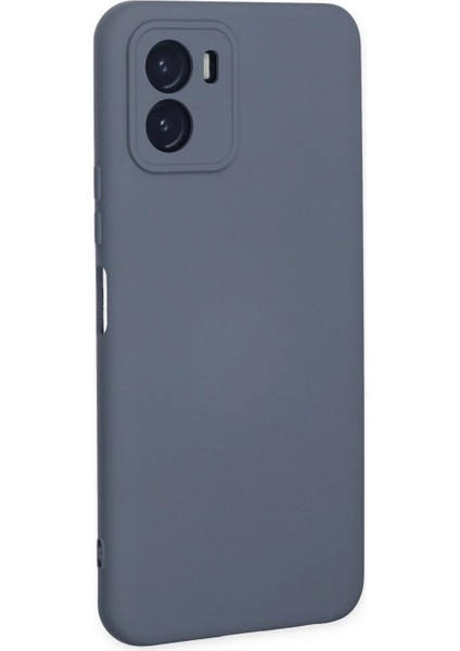 Vivo Y15S Kılıf Nano içi Kadife Silikon - Gri modelleri