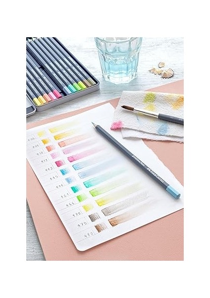 Goldfaber Aqua Boya Kalemi 12’li Pastel Renkler, Yüksek Pigmentli, Suya Dayanıklı, Kolay Açılabilir, Metal Kutulu fırsatları
