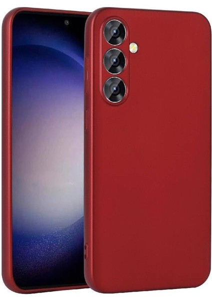 Samsung Galaxy S23 Fe Için Kılıf Silikon Mat Renkli Kılıf Prem Kırmızı