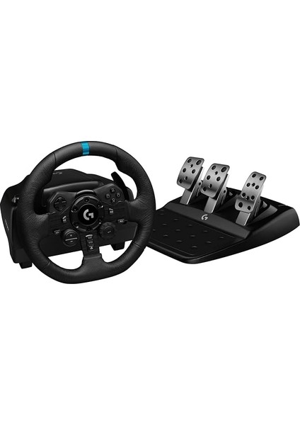 G G923 Driving Force Yarış Direksiyonu, Aşamalı Fren Pedalı, Alüminyum, Çelik ve Deri Yapı, Ps3/ps4/ps5/pc ile Uyumlu, Trueforce Teknolojisi, Aşamalı Fren Pedalı, Siyah