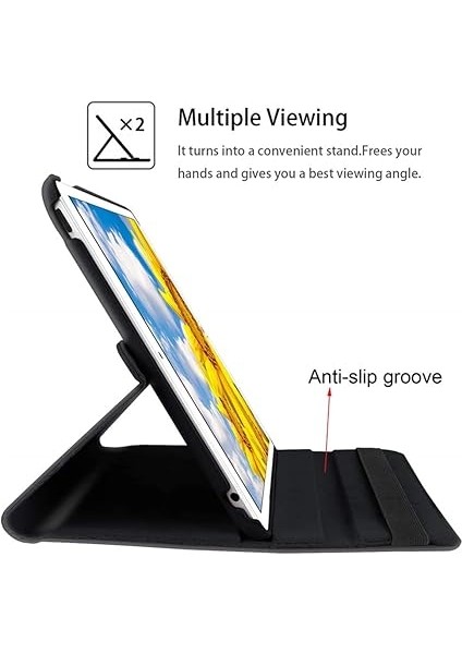 iPad 7.nesil 8. Nesil 9.nesil 10,2 Inch ile Uyumlu Kılıf 360° Dönebilen Standlı Lastikli 10,2 Inch Tablet Deri Kılıf Turkuaz modelleri