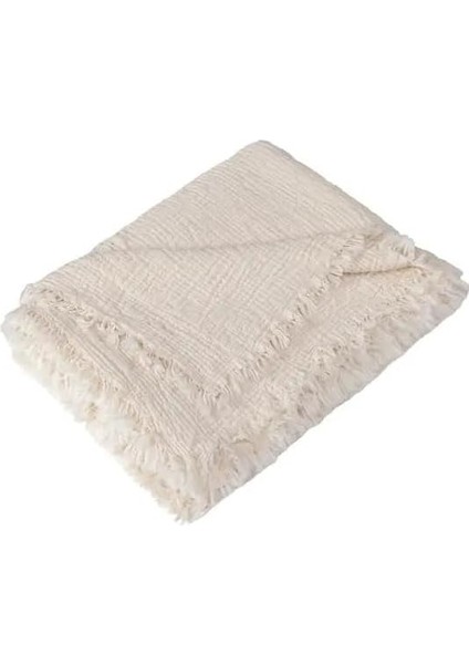 Lamb Brighton Organik Pamuk 4 Katlı Krem Müslin Battaniye - Tüm Yaş Grupları - 80X100CM