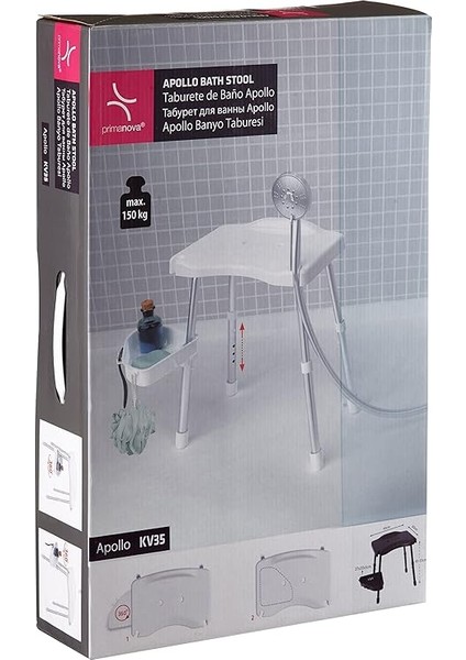 M-KV35-01 Apollo Duşlu Banyo Taburesi, Beyaz modelleri