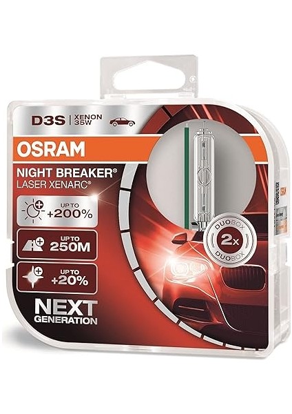 D3S Night Breaker Laser Xenon 42V 35W%200 Fazla Işık (Ikili Paket) fırsatları
