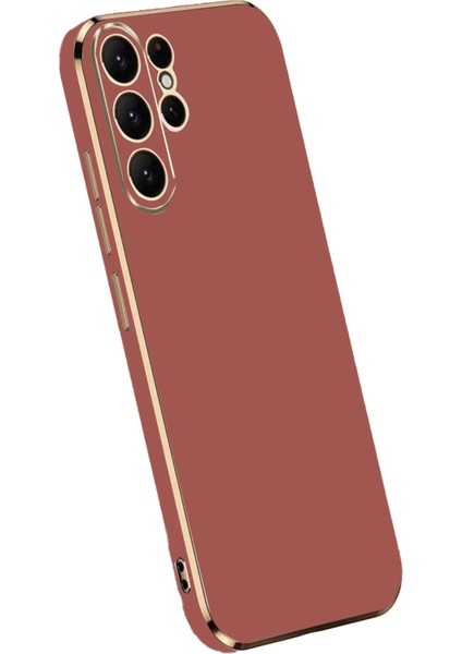 Resveq Newface Samsung Galaxy S24 Ultra Kılıf Volet Silikon - Kırmızı