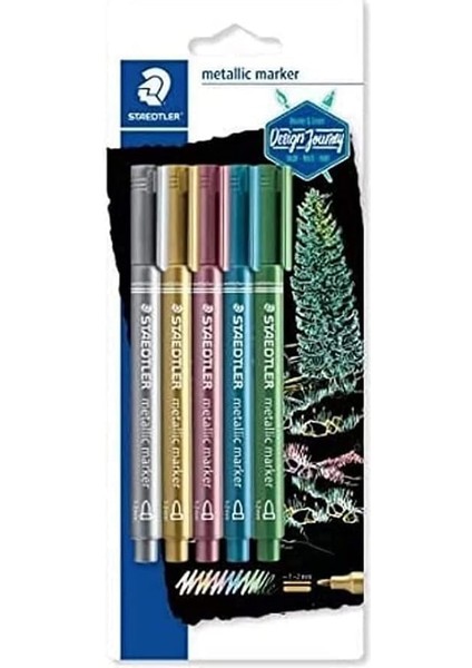 8323S Bk5 Metalik Markör 5'li Set