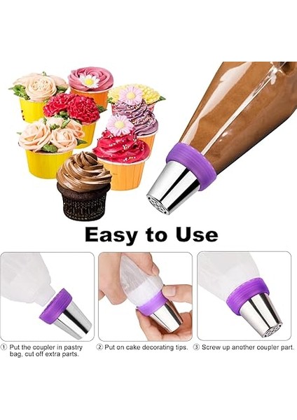 12 Rus Krema Sıkma Ucu Seti, Profesyonel, Büyük, Püskürtme Başlığı Seti, Rus Çiçekleri, Paslanmaz Çelik Pasta Dekorasyon Başlığı, Pasta Dekorasyon Ipuçları, 2 Başlık Dönüştürücü, Pişirme Için, fırsatları