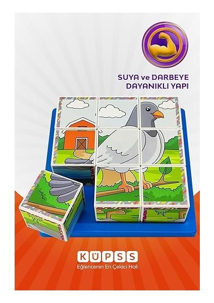 Uçan Hayvanlar 3D Puzzle - 9 Küp 6 Yapboz fırsatları
