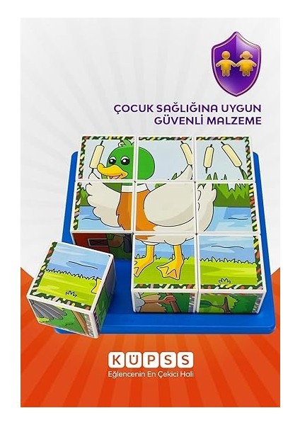 Uçan Hayvanlar 3D Puzzle - 9 Küp 6 Yapboz indirimleri