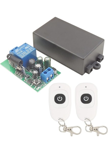 Radyo Frekansı Işık Uzaktan Kumanda Anahtarı, 433MHZ Rf Kablosuz Ac 220V 240V 110V 1500W Vericili Röle Alıcı, Geçiş Modu Açma/kapama Lambası (2 Verici Ile)