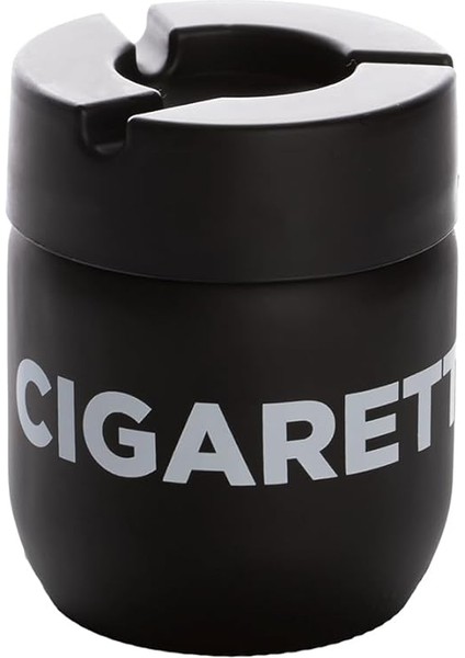 C-00513 Kokusuz Cam Hazneli Yanmaz Plastik Kapaklı Ev Araç Içi Küllük Kül Tablası - Siyah fiyatları