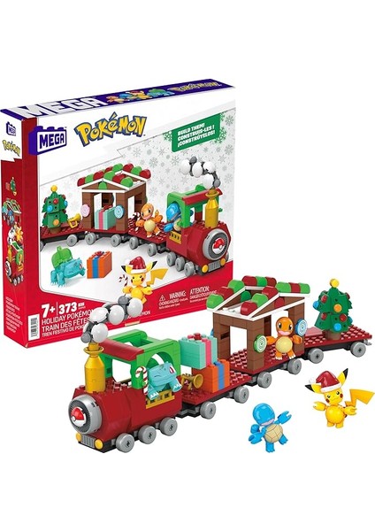 Pokémon™ Tatil Treni 373 Parçasıyla ve Eğlenceli Sürprizlerle Mega Pokémon Tatil Treni Birleştirilebilir Set HHP69