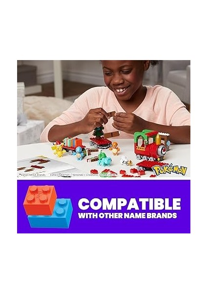 Pokémon™ Tatil Treni 373 Parçasıyla ve Eğlenceli Sürprizlerle Mega Pokémon Tatil Treni Birleştirilebilir Set HHP69 fiyatları