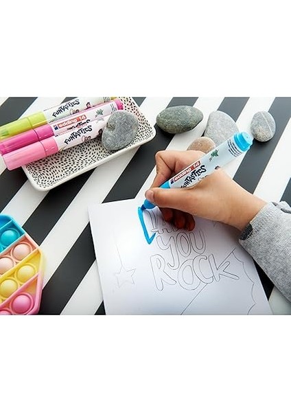 14 Funtastıcs Çocuklar Için Kalın Uçlu Keçeli Kalem 18'li Set - 2-3 mm Yuvarlak Uç modelleri