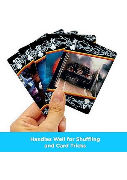 Geleceğe Dönüş Oyun Kartları - Favori Kart Oyunlarınız Için Geleceğe Dönüş Temalı Kart Destesi - Resmi Lisanslı Bttf Ürünleri ve Koleksiyon Ürünleri, Siyah, Kırmızı, Sarı, 2,5 x 3,5 fırsatları